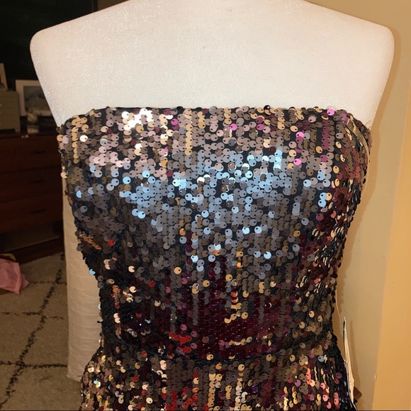 NWT purple and silver sequin bodycon 5/6 - Picture 4 of 12